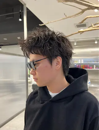 ショート パーマ メンズ 【圧倒的センス】 まる/メンズカラーのヘアスタイル