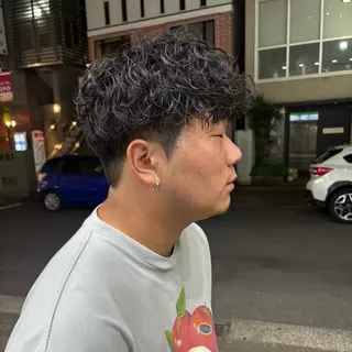 ショート パーマ メンズ ハイトーン/パーマ/ メンズ / 櫻本🌐のヘアスタイル