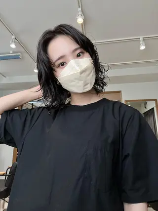 ミディアム パーマ ミディアムパーマ /癖毛パーマのヘアスタイル