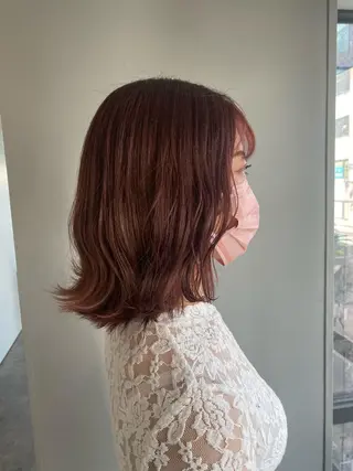 ミディアム カラー ヘアアレンジ ボブ /ニュアンス/ satomi🧸💖のヘアスタイル