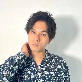 パーマ メンズ スパイキーパーマ 柏NO1 藤本葉のヘアスタイル