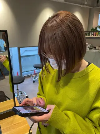 ショート カラー 韓国風/オシャレ /縮毛矯正/滝口琴未のヘアスタイル