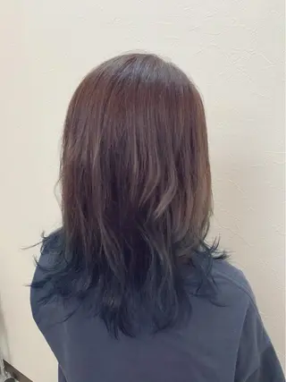 ミディアム カラー 菅沼 まみのヘアスタイル