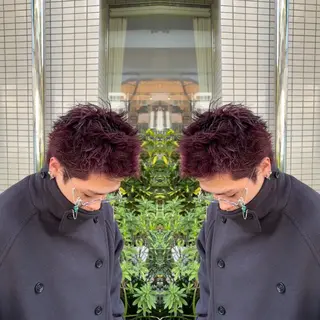 ショート カラー メンズ ☻モエカ/ハイトーン アレンジ☻のヘアスタイル