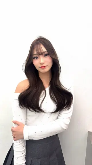 ロング カラー 中韓レイヤー/ ブラウン🤎はやとのヘアスタイル