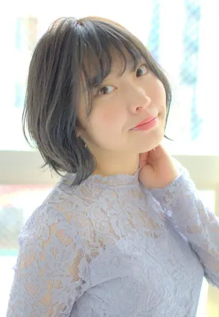 セミロング カラー 中村 玲のヘアスタイル