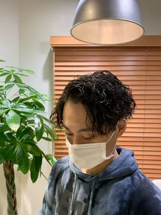 パーマ メンズ 園田 将士のヘアスタイル
