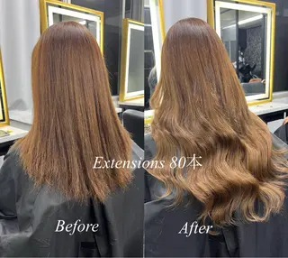 ロング カラー シールエクステ特化 ハイトーン、NANAのヘアスタイル