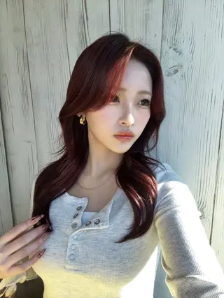 ロング カラー ヘアアレンジ 🌟anri🌟 🩶カラーモデル🩶のヘアスタイル