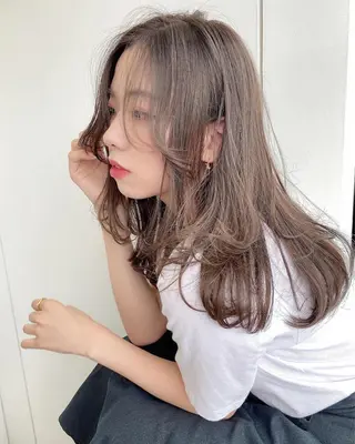 ロング カラー 店長/mao/ 前髪/顔周りカットのヘアスタイル