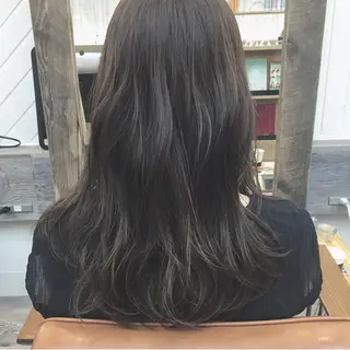 ロング カラー 前髪顔周り✂️店長 ❤️アマミヤ❤️のヘアスタイル
