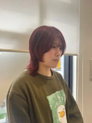 ミディアム カラー レイヤー/ウルフカッ ト/𝓡𝓲𝓷🍎のヘアスタイル