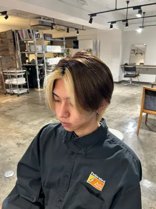 ショート メンズ become men's hair 名駅店所属・名駅/フェザーパーマ 韓国ヘア/森岡のヘアスタイル