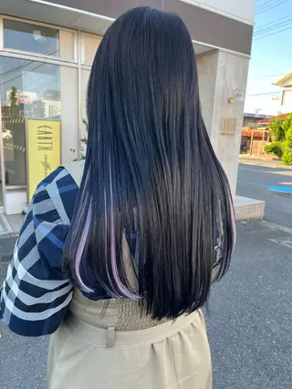 ロング 顔まわり/インナー カラー/　syuriのヘアスタイル