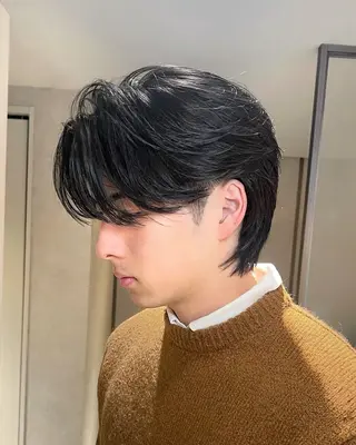 パーマ メンズ Qin shaire salon 原宿verno店所属・【センターパート】 ETO／江藤翼の眉毛・アイブロウイメージ
