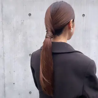 ロング ヘアアレンジ カジュアルを女っぽく 𝗮𝘆𝗮𝗰𝗼のヘアスタイル