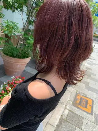 ミディアム カラー 髪質改善美容室Lust所属・美容室Lust💚 嶋崎　鷹のヘアスタイル