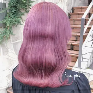 セミロング カラー ヘアアレンジ 💕ブリーチ/ヘアメ 🎀YUUKAのヘアスタイル