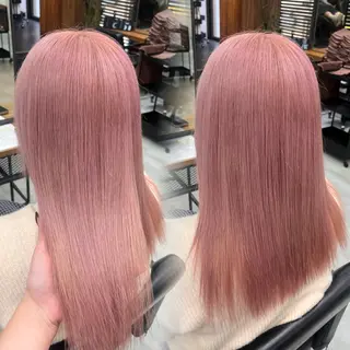 セミロング カラー RIO🩶NEXT/ エクステ/ハイトーンのヘアスタイル