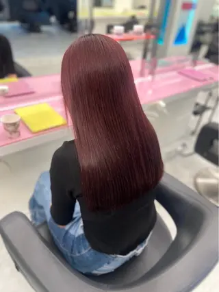 ロング カラー トレンド暖色ヘア🍒 miu🍒のヘアスタイル