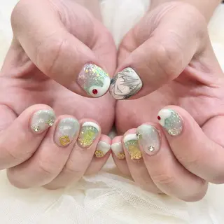 ミディアム ネイル 池袋痛ネイル Nok. 渡辺のネイルデザイン