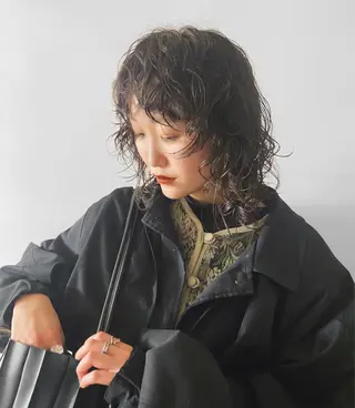 ミディアム パーマ レイヤー/パーマ /ウルフ/nabeのヘアスタイル