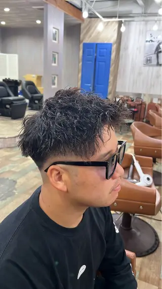 ショート パーマ メンズ 八尾メンズ特化 スタイリスト竜也のヘアスタイル