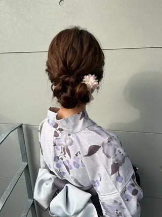ロング ヘアアレンジ hazuki🐈‍⬛ 透明感カラーのヘアスタイル