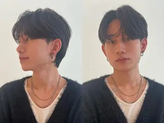 ショート ダン/メンズ/ 顔周り×透明感カラーのヘアスタイル