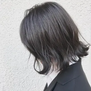 ミディアム カラー パーマ JUNTA 梅田茶屋町のヘアスタイル
