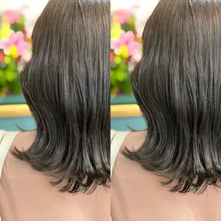 セミロング カラー Snaly カラー特化ページのヘアスタイル