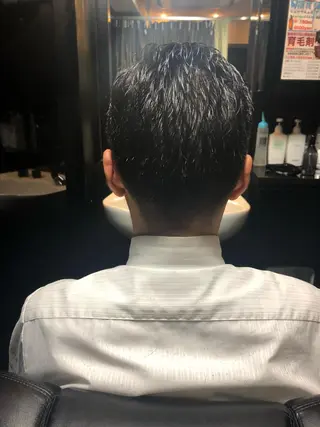 ショート パーマ メンズ HIRO GINZA BARBER SHOP 大阪所属・木村 りきのヘアスタイル