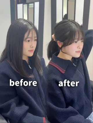 ロング YUZU🎀顔まわり ×レイヤーカットのヘアスタイル