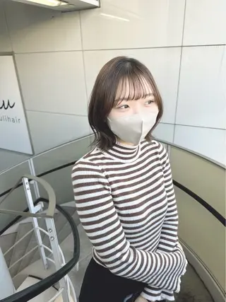 ミディアム カラー パーマ ヘアアレンジ kahuli  hair Ulu 「カーフリヘアウル」所属・鎗田 健のヘアスタイル