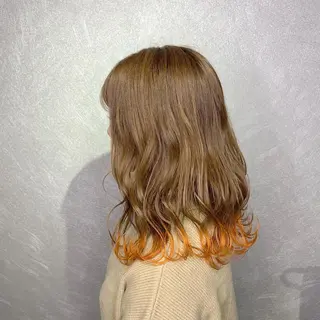 セミロング カラー ヘアアレンジ Tiger  Lily所属・江藤 星史のヘアスタイル