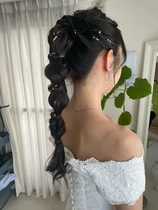 ロング 六本木0分ヘアセット ヘアメイクのヘアスタイル