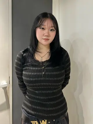 ミディアム えり 堀江/ボブ /成人式カラーのヘアスタイル