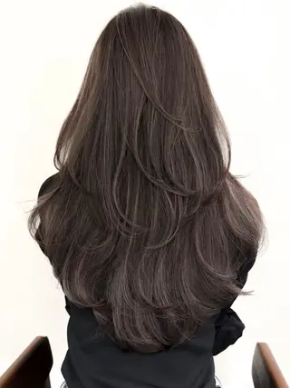 ロング カラー ヘアアレンジ ✨レイヤーカット/透 名感カラー特化✨のヘアスタイル