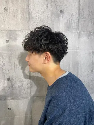 ミディアム Maison 寺尾拓朗のヘアスタイル