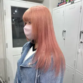 セミロング カラー ハイトーン/ウルフ /エクステ/ましろのヘアスタイル