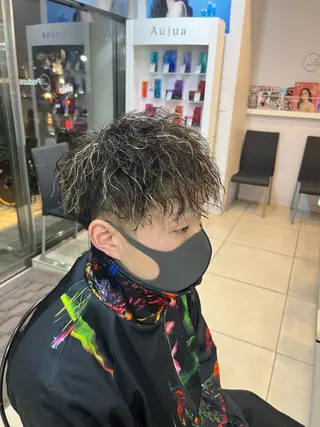 ショート パーマ メンズ 韓国風メンズ/毛流れ ヘアなら須田龍世のヘアスタイル
