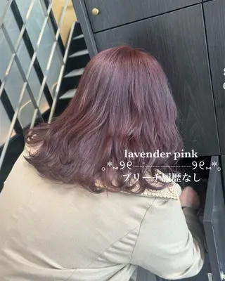 セミロング カラー 💗ガーリーヘア🎀 saki💗のヘアスタイル