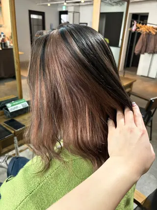 セミロング カラー 韓国透明感🇰🇷 SAKURAのヘアスタイル