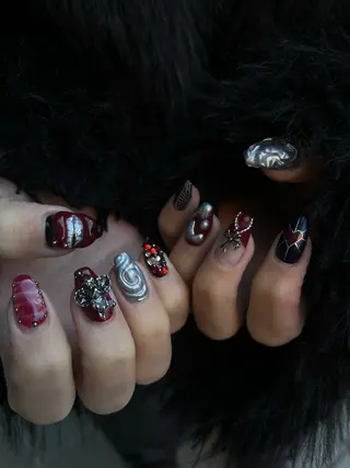 ネイル 文 /個性派ネイルのネイルデザイン