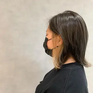 ミディアム 佐々木 優衣のヘアスタイル