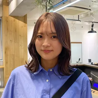 ミディアム カラー 艶カラー 🤍🫧/makoのヘアスタイル