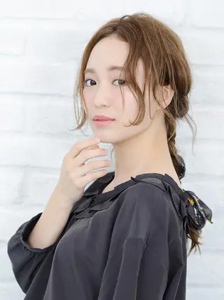 セミロング カラー 黒川 真実のヘアスタイル