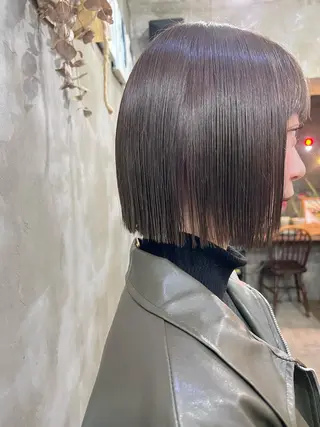 ミディアム カラー 木村陸弥 似合わせ 透明感カラー🌿のヘアスタイル