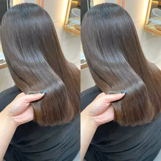 セミロング カラー ブリーチ無しダブル カラー🦕まどかのヘアスタイル