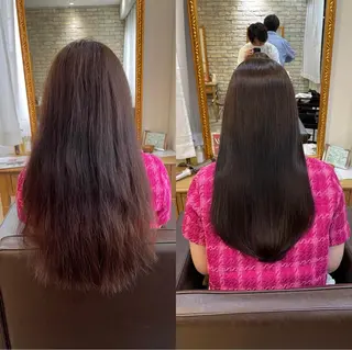 セミロング 縮毛矯正×髪質改善 小笠原大樹のヘアスタイル